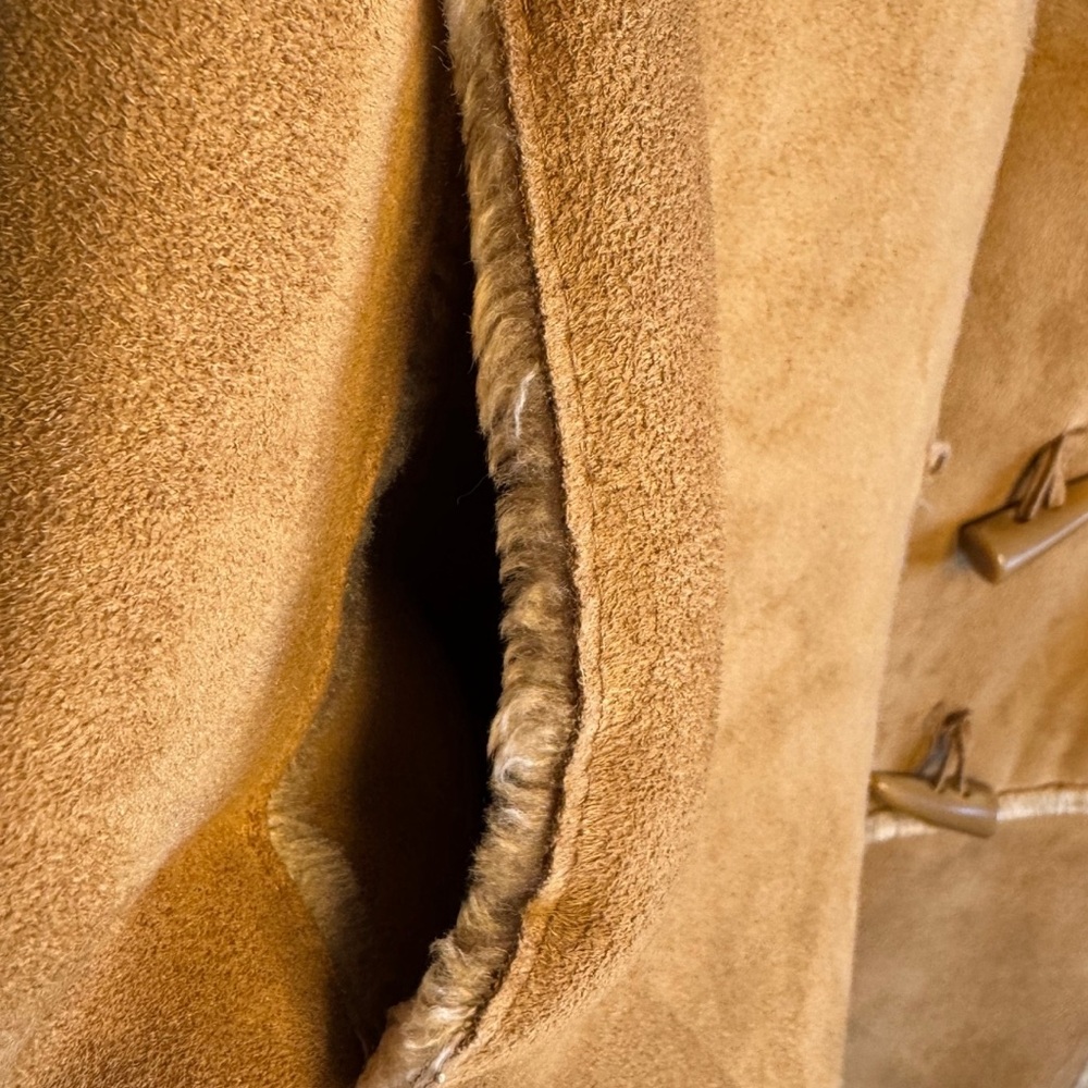 Zara Penny Lane Afghan Faux Swede and Shearling Long Coat (M) super rare! - Picture 7 of 10